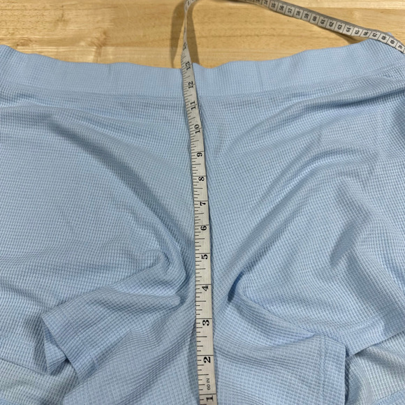 Athleta Wind Down Sleep Shorts Waffle Knit Light Blue Women's Size XL NWT - Picture 9 of 10